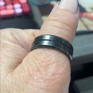 Black and Silver Tungsten Wedding Band. Size 11
Super Strong,Durable & Heavy